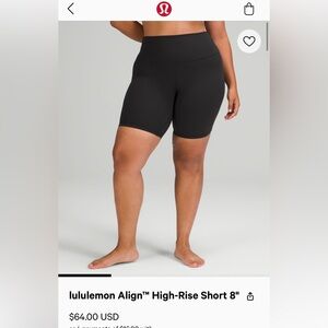 Lululemon align biker shorts 8”